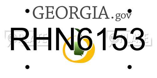 RHN6153 Georgia License Plate