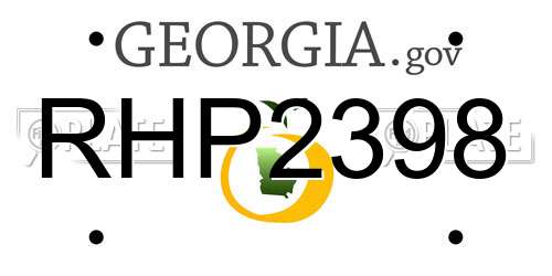 RHP2398 Georgia License Plate