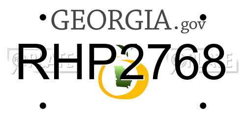 RHP2768 Georgia License Plate