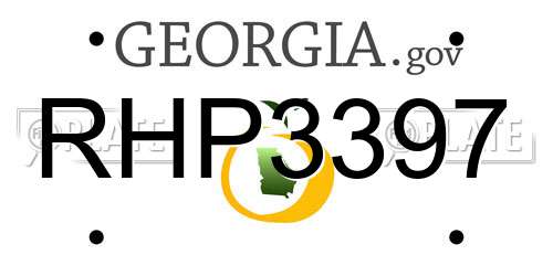 RHP3397 Georgia License Plate