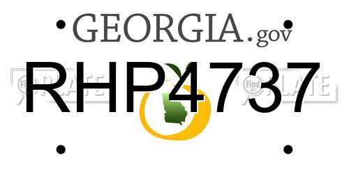 RHP4737 Georgia License Plate