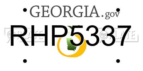 RHP5337 Georgia License Plate
