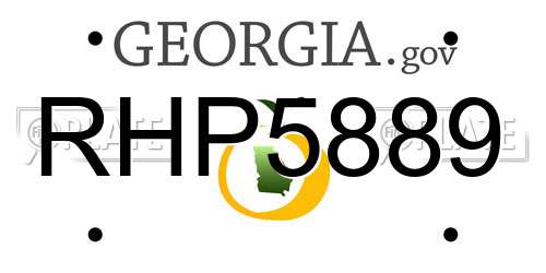RHP5889 Georgia License Plate