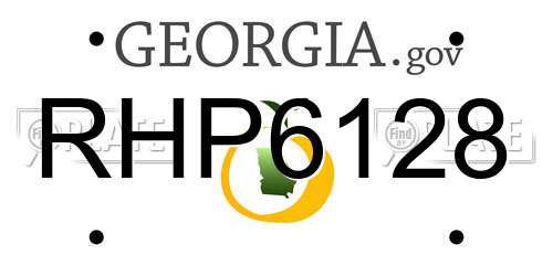 RHP6128 Georgia License Plate
