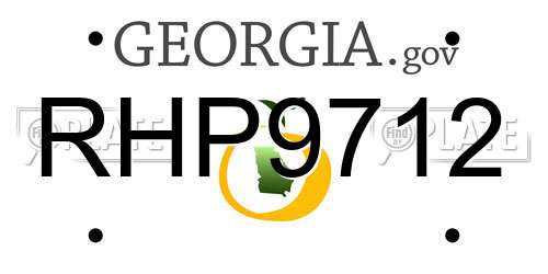 RHP9712 Georgia License Plate