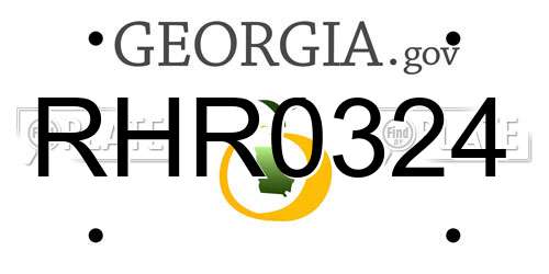 RHR0324 Georgia License Plate
