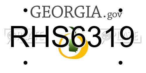 RHS6319 Georgia License Plate