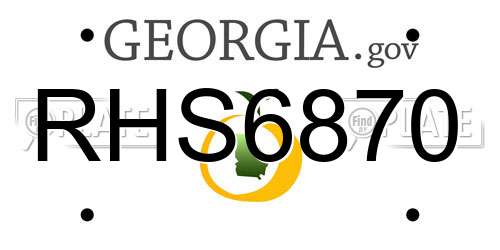 RHS6870 Georgia License Plate