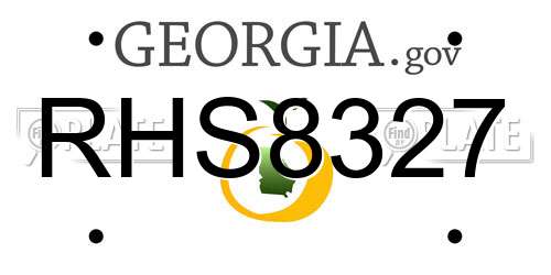 RHS8327 Georgia License Plate