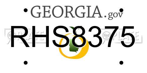 RHS8375 Georgia License Plate
