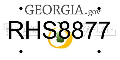 RHS8877 Georgia License Plate