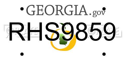 RHS9859 Georgia License Plate