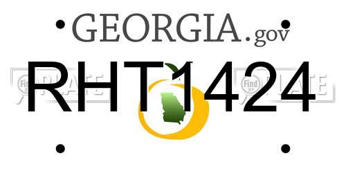 RHT1424 Georgia License Plate
