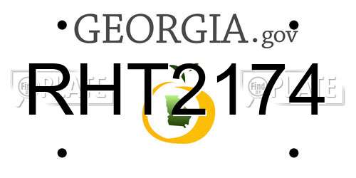 RHT2174 Georgia License Plate