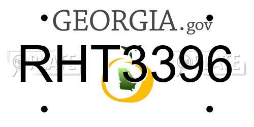RHT3396 Georgia License Plate