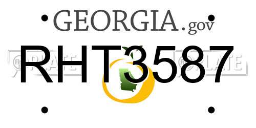 RHT3587 Georgia License Plate