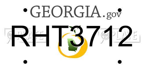 RHT3712 Georgia License Plate