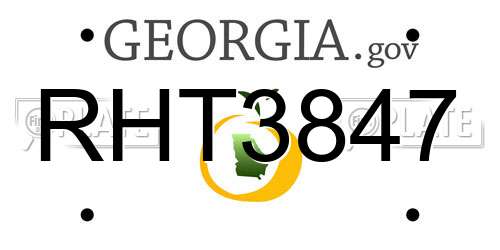 RHT3847 Georgia License Plate