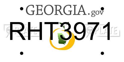 RHT3971 Georgia License Plate