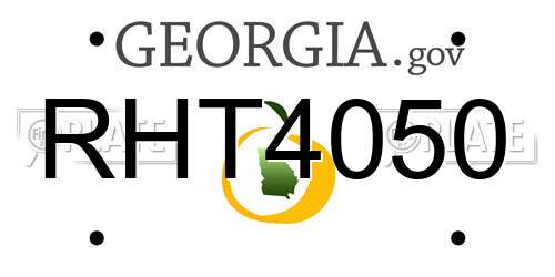 RHT4050 Georgia License Plate