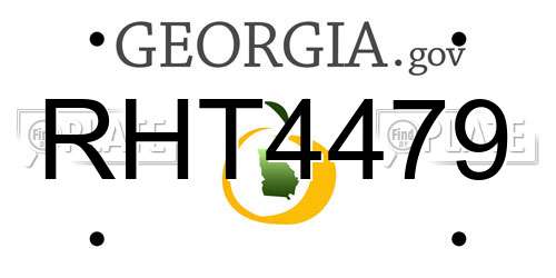 RHT4479 Georgia License Plate