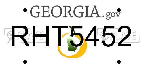RHT5452 Georgia License Plate