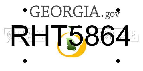 RHT5864 Georgia License Plate