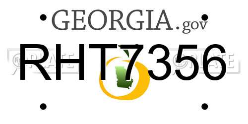 RHT7356 Georgia License Plate