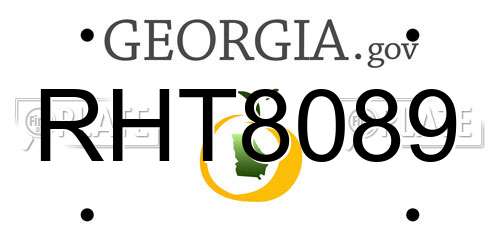 RHT8089 Georgia License Plate
