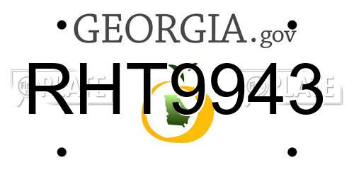 RHT9943 Georgia License Plate
