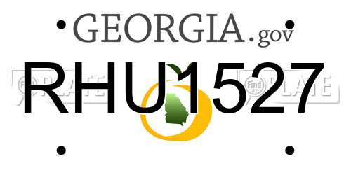 RHU1527 Georgia License Plate