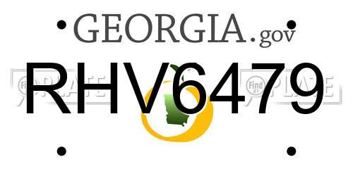 RHV6479 Georgia License Plate
