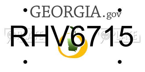 RHV6715 Georgia License Plate