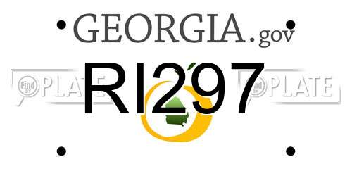 RI297 Georgia License Plate