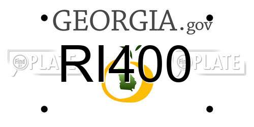 RI400 Georgia License Plate