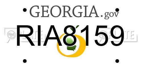 RIA8159 Georgia License Plate