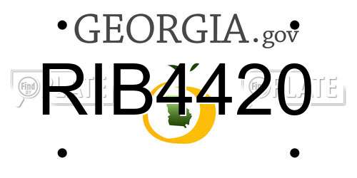 RIB4420 Georgia License Plate