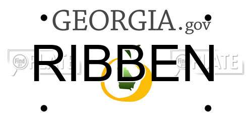 RIBBEN Georgia License Plate