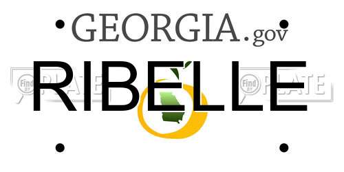 RIBELLE Georgia License Plate