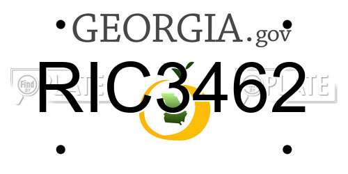 RIC3462 Georgia License Plate