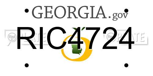 RIC4724 Georgia License Plate