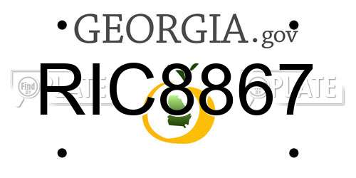RIC8867 Georgia License Plate