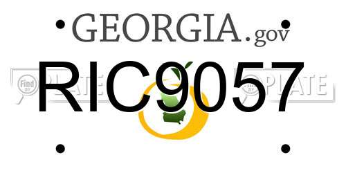 RIC9057 Georgia License Plate