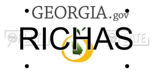 RICHAS Georgia License Plate