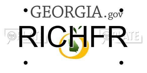 RICHFR Georgia License Plate