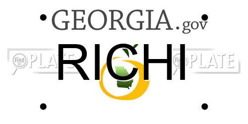 RICHI Georgia License Plate