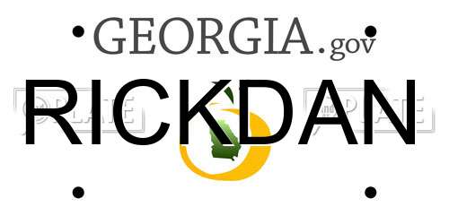 RICKDAN Georgia License Plate