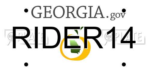 RIDER14 Georgia License Plate