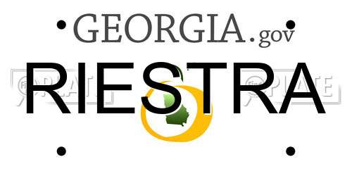 RIESTRA Georgia License Plate