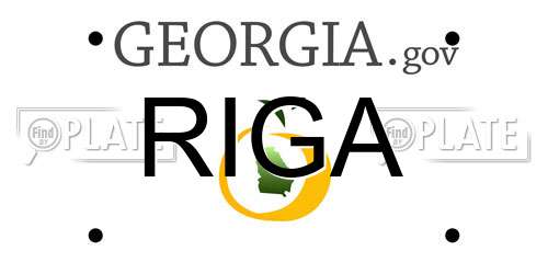 RIGA Georgia License Plate